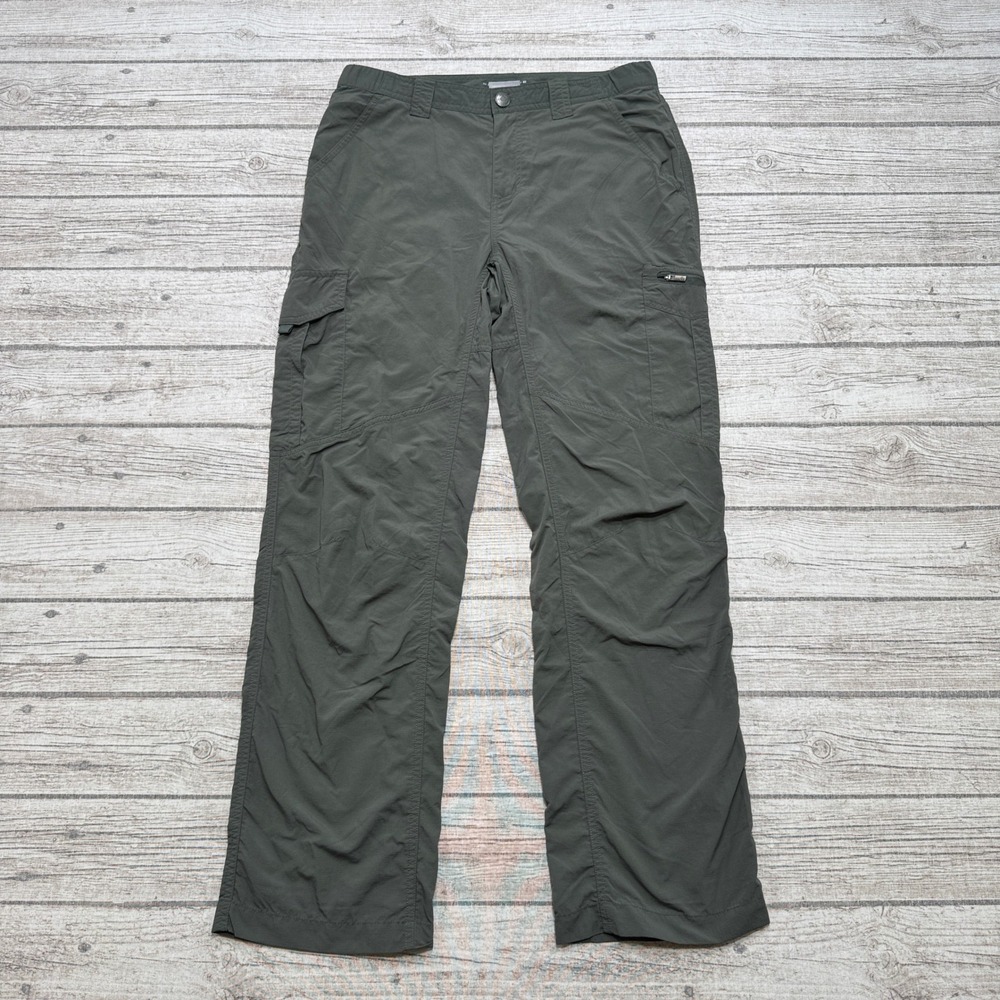 Columbia Cargo Pants Men's 30x30 Olive Green Omni-Shade Utility Hiking Outdoor